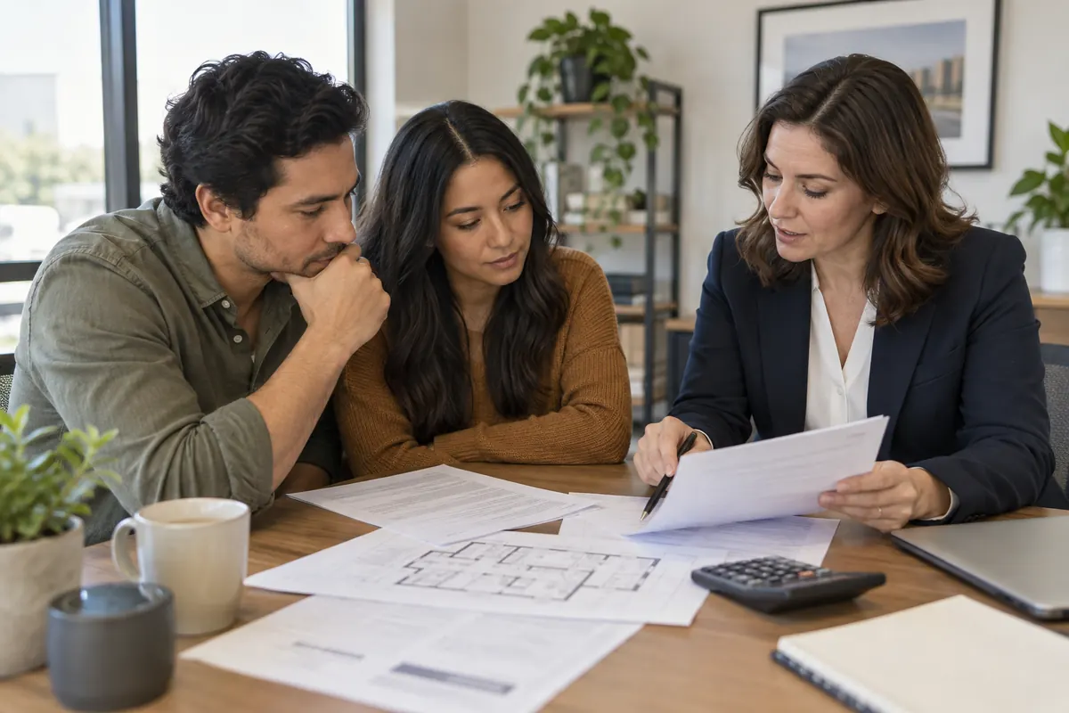 Home financing paperwork on a desk